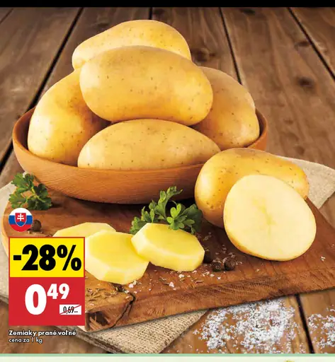 Zemiaky prané voľné