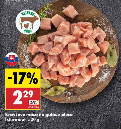 Istermeat Bravčové mäso na guláš