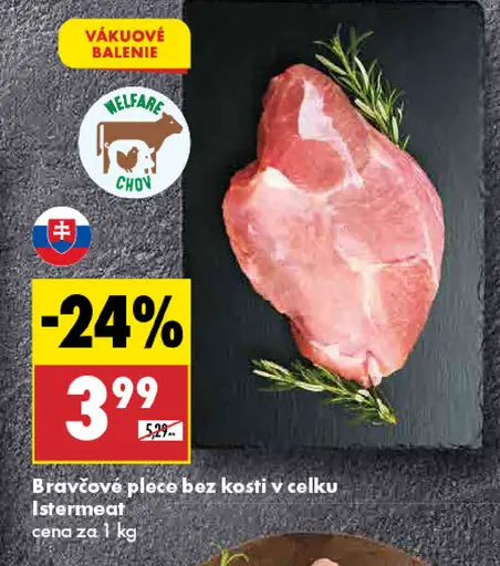 Istermeat bravčové plece bez kosti v celku