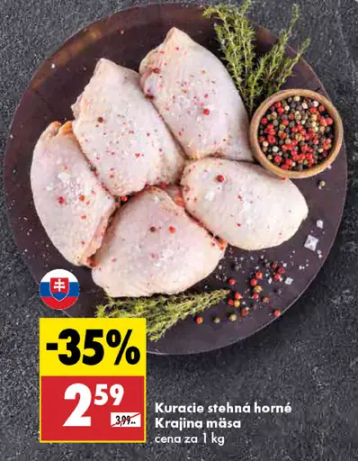 Krajina mäsa Kuracie stehná horné