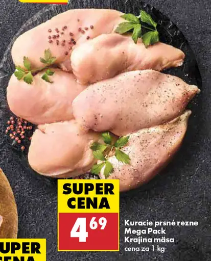 Krajina mäsa Kuracie prsné rezne mega pack