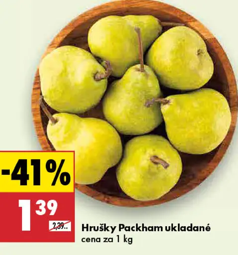Hrušky Packham ukladané