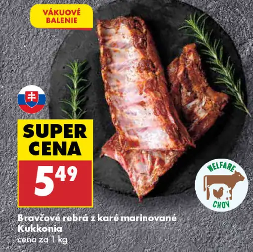 Kukkonia bravčové rebrá marinované