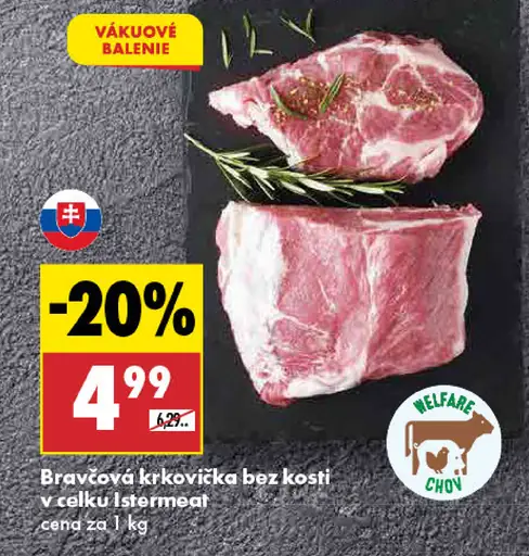 Istremeat Bravčová krkovička bez kosti v celku