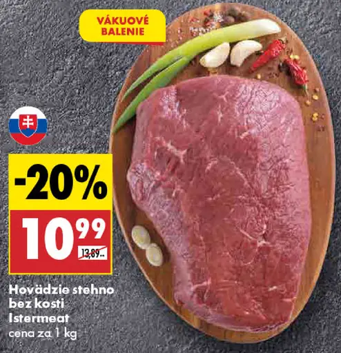 Istremeat hovädzie stehno bez kosti