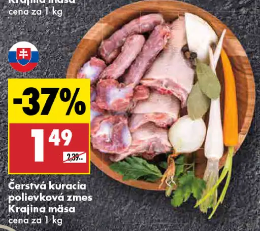 Krajina mäsa Čerstvá kuracia polievková zmes