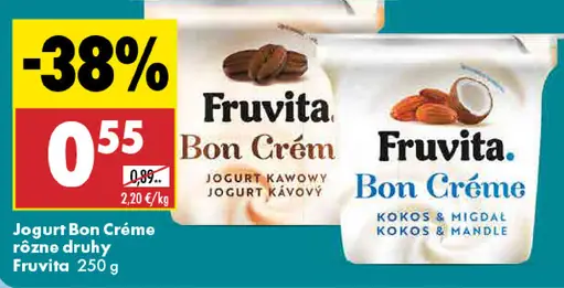 Fruvita Jogurt Bon Créme rôzne druhy