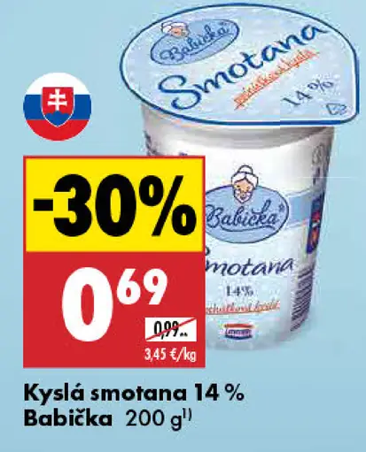 Babička smotana kyslá 14%