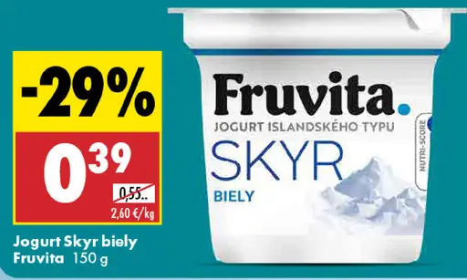 Fruvita Jogurt Skyr biely