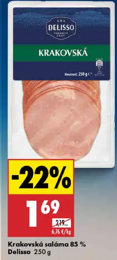 Delisso Krakovská saláma 85%