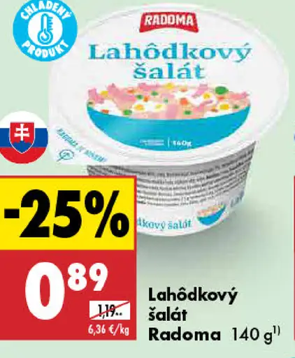 Radoma Lahôdkový šalát