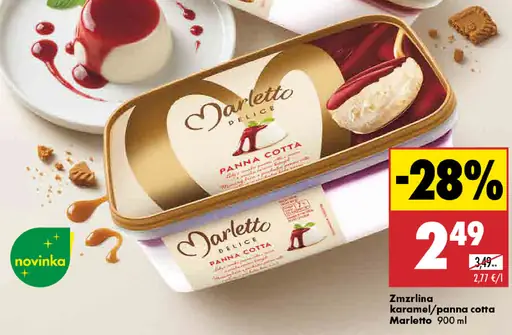 Marletto zmrzlina karamel s kúskami sušienok