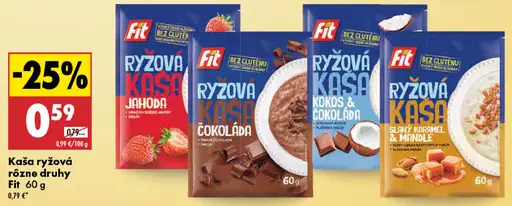 Kaša ryžová rôzne druhy Fit