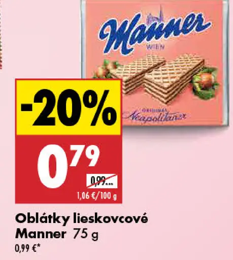 Manner Oblátky lieskovcové