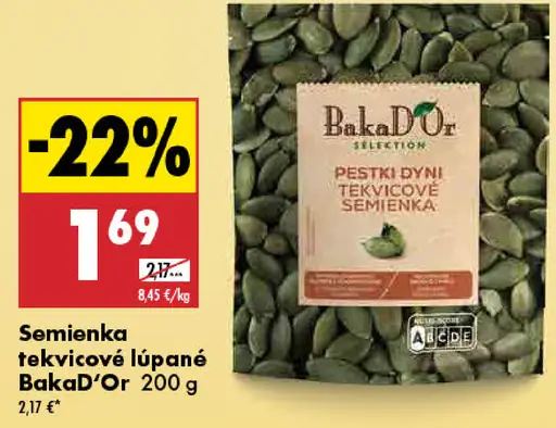 BakaD’Or semienka tekvicové lúpané