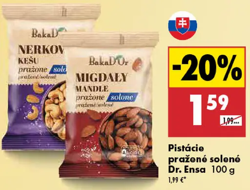 Dr. Ensa pistácie pražené solené
