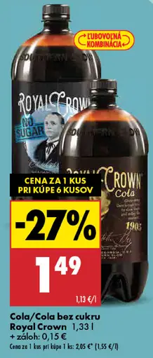Royal Crown Cola bez cukru