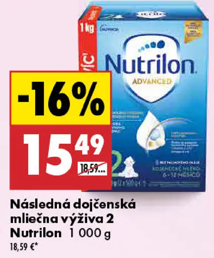 Nutrilon Následná dojčenská mliečna výživa 2