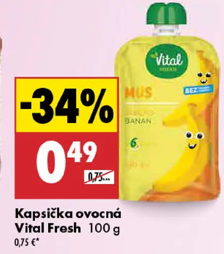 Vital Fresh ovocná kapsička banán