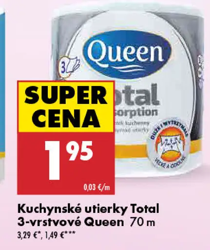 Queen Total kuchynské utierky 3-vrstvové
