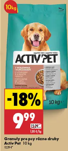 Activ Pet Granuly pre psy rôzne druhy malé plemená