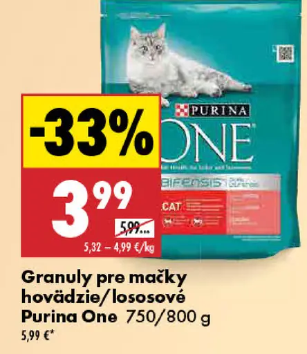 Purina One granuly pre mačky