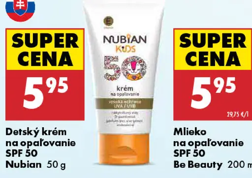 Detský krém na opaľovanie SPF 50