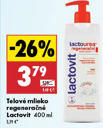 Regeneračné telové mlieko