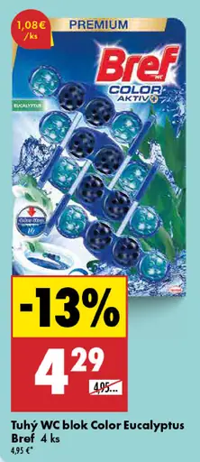 Bref Color Aktiv Eucalyptus tuhý WC blok 3 x
