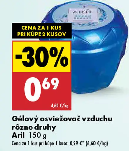 Airil gélový osviežovač vzduchu rôzne druhy