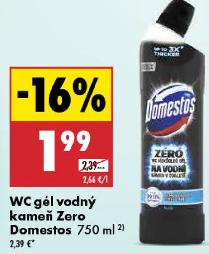 Domestos WC gél Vodný kameň Zero