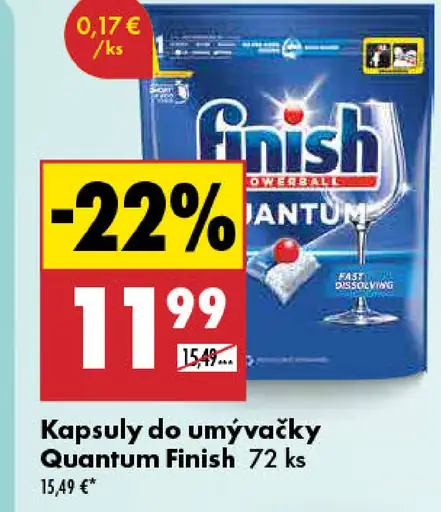 Finish kapsuly do umývačky Quantum