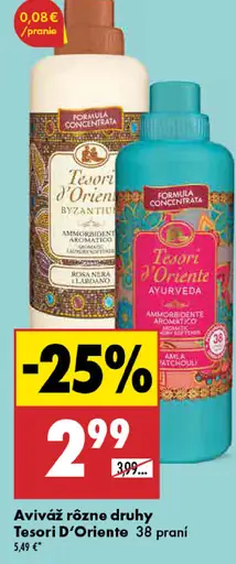 Tesori d'Oriente aviváž rôzne druhy