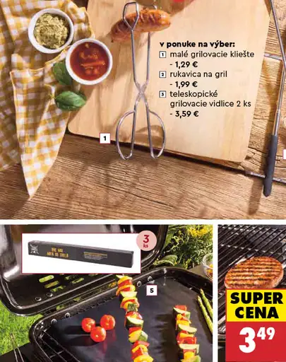 Pomôcky na grilovanie - malé grilovacie kliešte