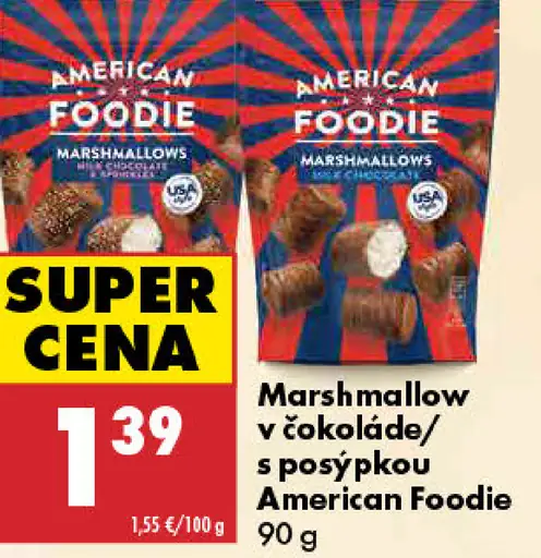 American Foodie marshmallow v čokoláde/s posýpkou