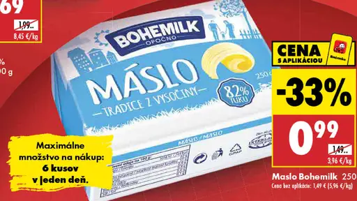 Bohemilk maslo 82 %