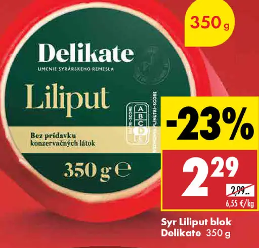 Delikate Liliput syr blok