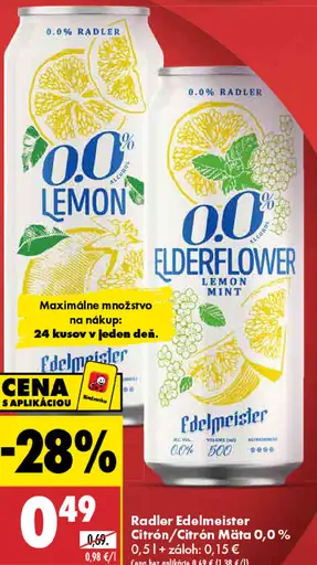 Edelmeister radler citrón 0,0 %