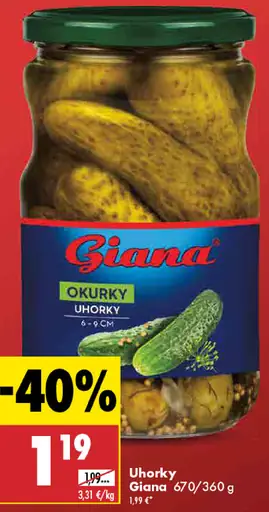 Giana uhorky chrumkavé
