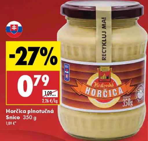 Snico Horčica plnotučná