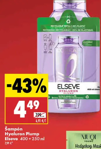 Elseve Hyaluron Plump šampón