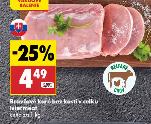 1stmeat bravčové karé bez kosti vcelku