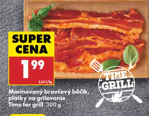 Time for grill marinovaný bravčový bôčik plátky na grilovanie