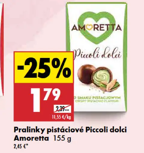 Pralinky pistáciové Piccoli dolci Amoretta