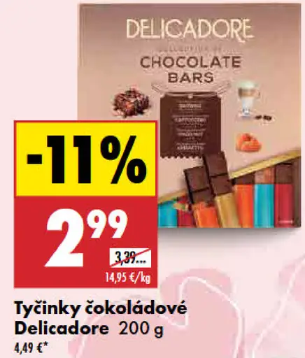 Tyčinky čokoládové Delicadore