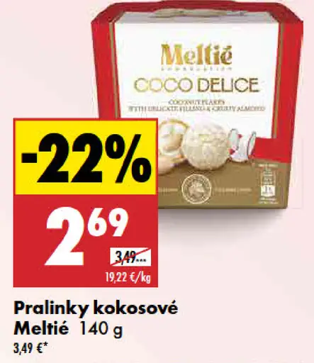 Meltie pralinky kokosové