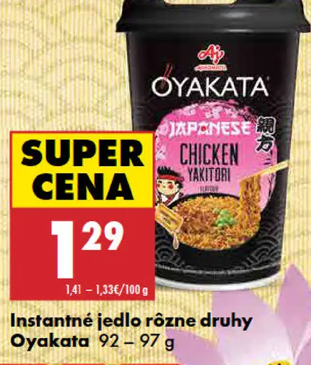 Oyakata instantné jedlo rôzne druhy