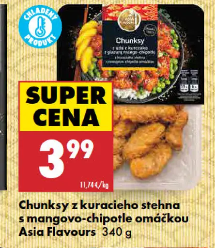 Asia Flavours Chunky z kuracieho stehna s mangovo-chipotle omáčkou