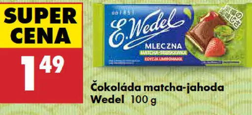 Wedel čokoláda matcha-jahoda mliečna