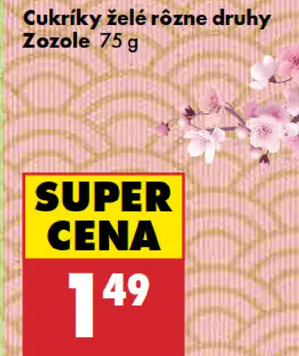 Zozole cukríky želé rôzne druhy sakura